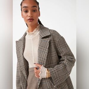 & Other Stories Frilled Tight Mock Neck Top